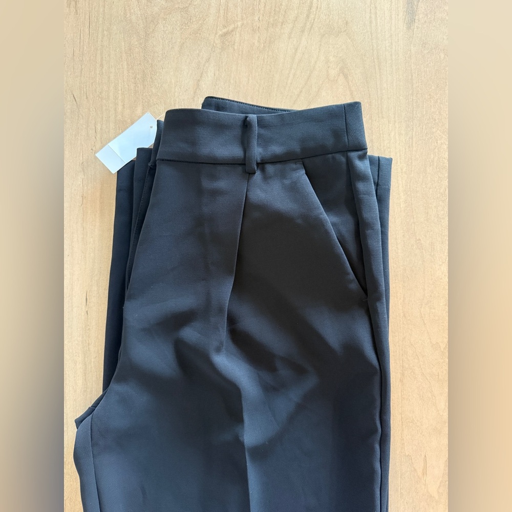 NWT LOFT Peyton Wide Leg Trousers Crepe Black, 6 - Picture 5 of 7